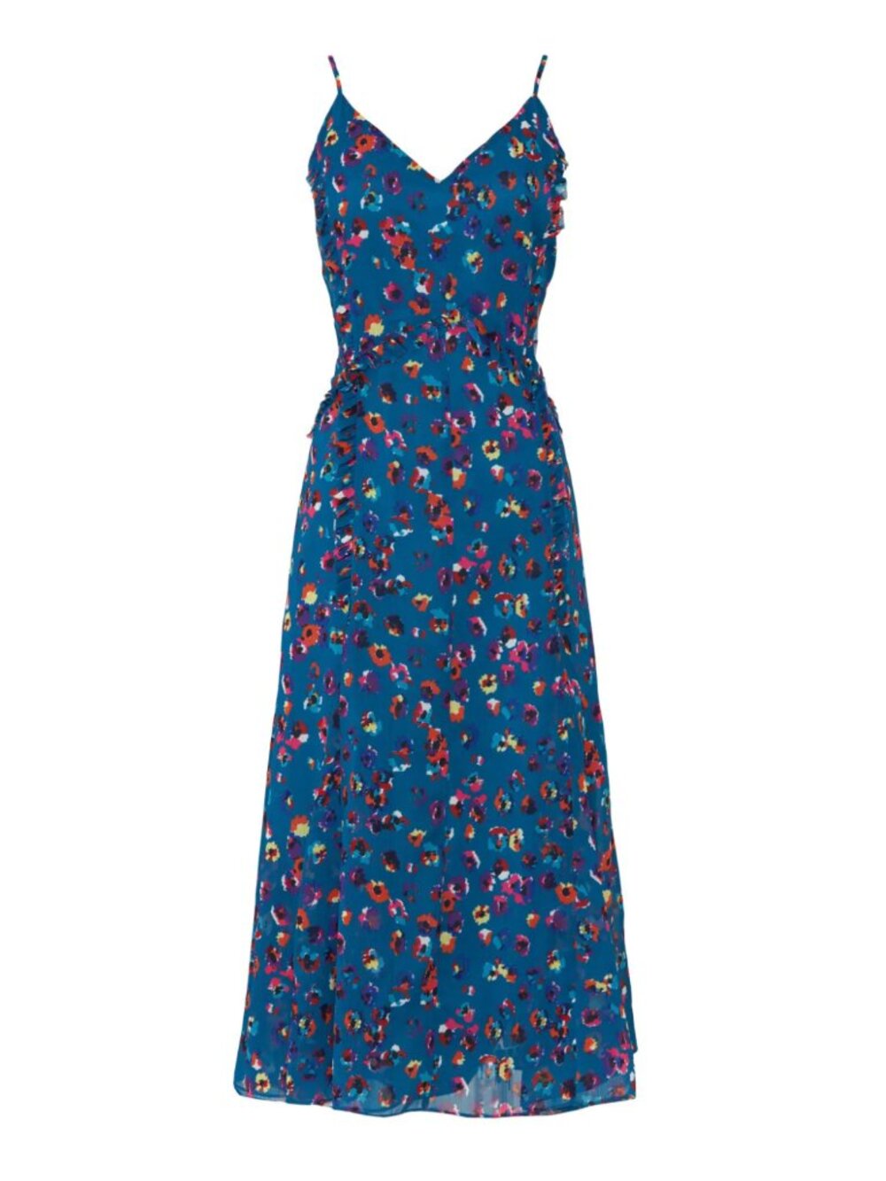 Jason Wu Blue Leopard Midi Dress Size 14
